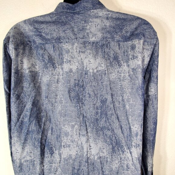 Calvin Klein Men's Slim-Fit Jacquard Shirt XXL Dusty Blue - Picture 13 of 13